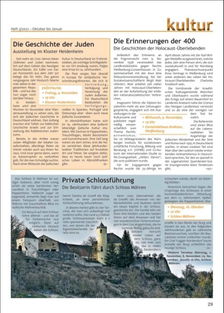 Carpe diem – Das Kulturmagazin für Altmühlfranken