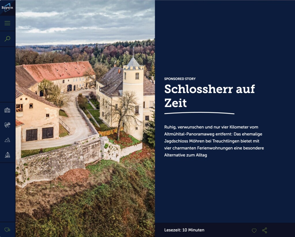 Auszeit auf Schloss Moehren - Auszeit auf Schloss in Bayern